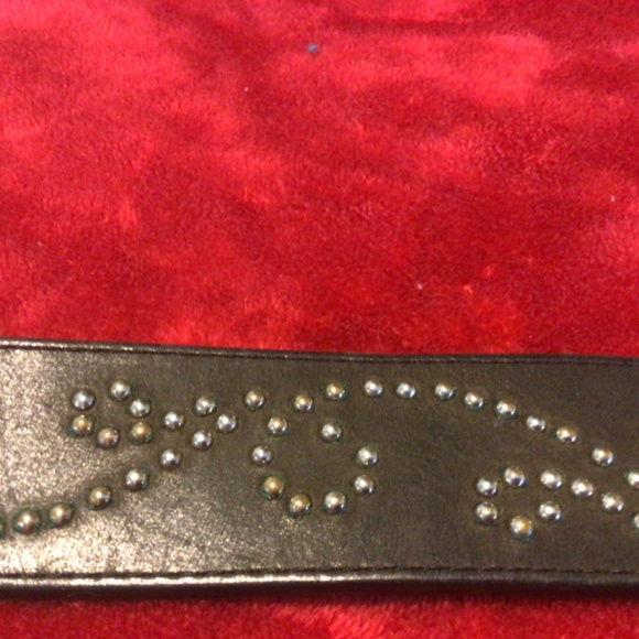 Brighton black leather belt with studs - Picture 3 of 4